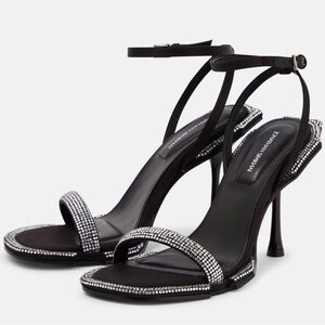Jonathan Simkhai Black and diamond stiletto sandals